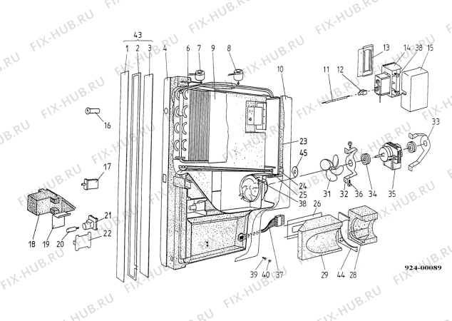 Взрыв-схема холодильника Electrolux ER4671S - Схема узла Functional parts